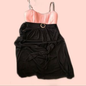 Elegant Pink & Black Dress